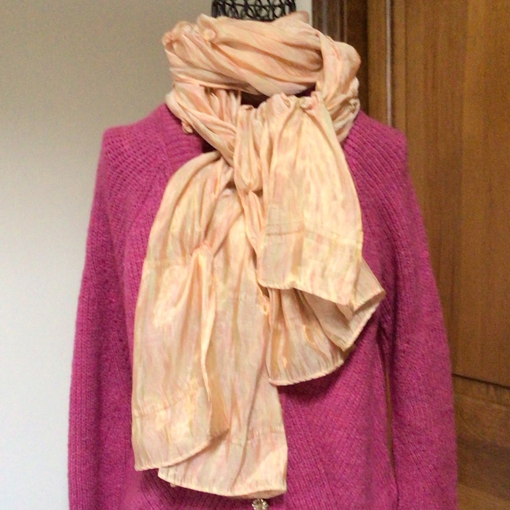 Silk blend scarf 64”x15”